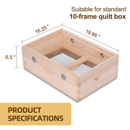 MayBee Hives 10 Frame Candy Board and Quilt Box Combo Pack: Essential Winter Preparation for Beekeepers, Suitable for Langstroth Hives