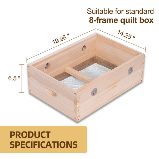 MayBee Hives 8 Frame Candy Board and Quilt Box Combo Pack: Essential Winter Preparation for Beekeepers, Suitable for Langstroth Hives